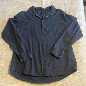 RVCA Men’s Snap Button Down Long Sleeve 100% Cotton